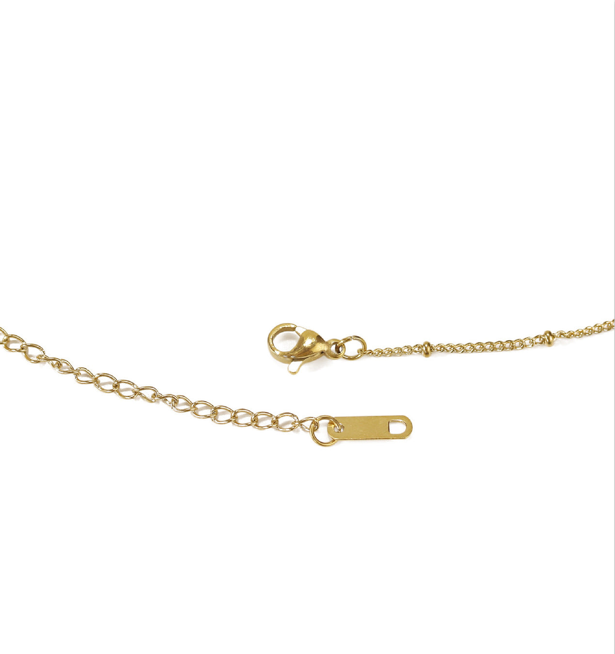 Gold-Plated Brass And Zirconia Square Pendant Necklace