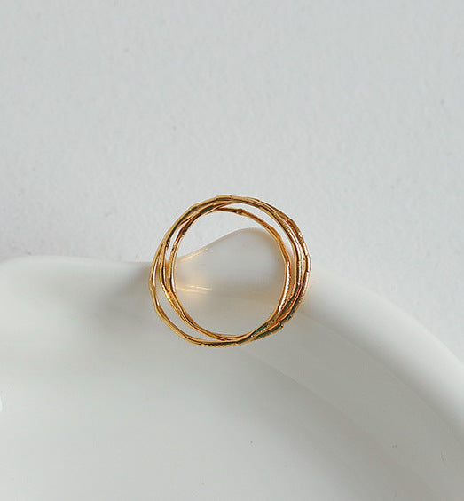 Triple Gold-Plated Brass Ring